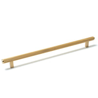 Momo BELLEVUE lined appliance pull handle in black and silver with a sleek, modern design for kitchen cabinetry.
