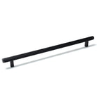 Momo BELLEVUE lined appliance pull handle with brushed finish, mounted on white background showing close-up detail of the hardware.