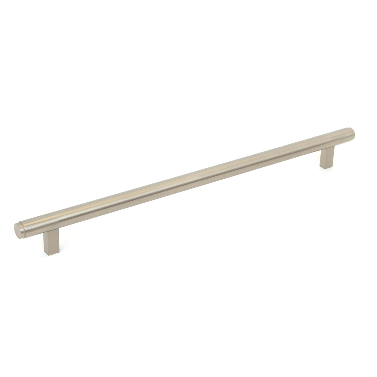 Momo Bellevue plain appliance pull handle in dark bronze finish, showing sleek metal design for cabinets and drawers.