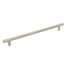 Momo Bellevue plain appliance pull handle in dark bronze finish, showing sleek metal design for cabinets and drawers.