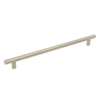 Momo Bellevue plain appliance pull handle in dark bronze finish, showing sleek metal design for cabinets and drawers.