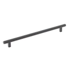 Momo BELLEVUE plain appliance pull handle in black finish, showing sleek, minimalist design on a modern kitchen cabinet