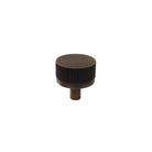 BELLEVUE 35MM SOLID BRASS KNURLED KNOB BRONZE in Bronze