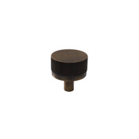 BELLEVUE 35MM SOLID BRASS KNURLED KNOB BRONZE in Bronze