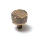 Momo Bellevue lined cabinet knob with a metallic finish and decorative design, suitable for furniture doors and drawers.