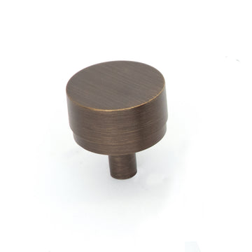 BELLEVUE 35MM SOLID BRASS PLAIN KNOB BRONZE in Bronze