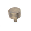 BELLEVUE 35MM SOLID BRASS PLAIN KNOB DARK BRUSHED BRASS in Dark Brushed Brass