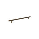 Momo Bellevue 496mm back-to-back lined entry pull handle mounted on door, showcasing sleek metal finish and modern design.