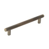 BELLEVUE 160MM SOLID BRASS KNURLED BAR PULL DARK BRUSHED BRASS in Dark Brushed Brass