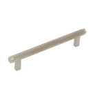 Momo Bellevue knurled cabinet pull handle in brushed bronze finish, featuring a textured grip for stylish kitchen or furniture drawers.