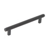 BELLEVUE 160MM SOLID BRASS KNURLED BAR PULL MATT BLACK in Matt Black