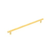 BELLEVUE 320MM SOLID  BRASS KNURLED BAR PULL BRUSHED SATIN BRASS in Brushed Satin Brass