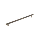 Momo BELLEVUE knurled cabinet pull handle in dark bronze finish, showing textured metal surface for furniture drawer or cabinet.