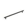 BELLEVUE 320MM SOLID BRASS KNURLED BAR PULL MATT BLACK in Matt Black