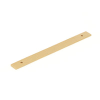 Momo Bellevue plain backplate for cabinet pull handle in black satin finish, designed to enhance kitchen cabinet hardware.