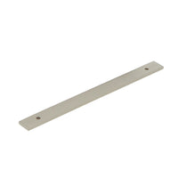 Momo BELLEVUE plain backplate for cabinet pull handle, shown in dark bronze finish, designed to complement modern kitchen cabinets.