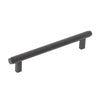 BELLEVUE 160MM SOLID BRASS PLAIN BAR PULL MATT BLACK in Matt Black
