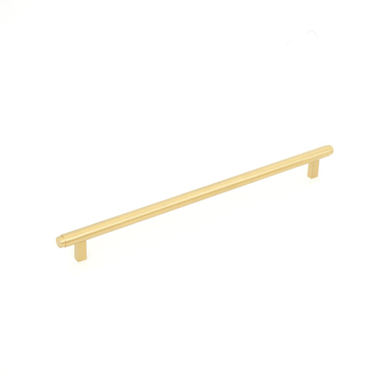 BELLEVUE 320MM SOLID BRASS PLAIN BAR PULL BRUSHED SATIN BRASS in Brushed Satin Brass