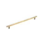 Momo Bellevue plain cabinet pull handle in dark bronze finish, sleek metal hardware for kitchen or bathroom cabinets