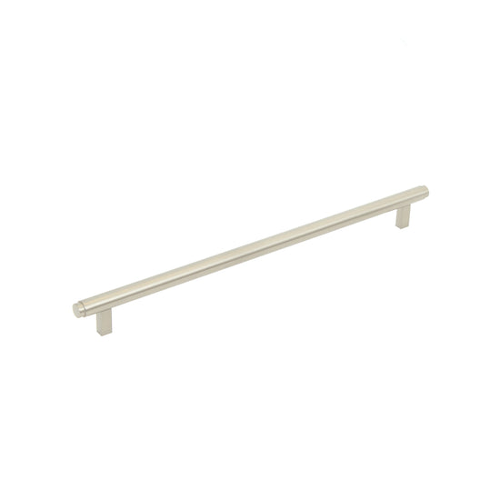 BELLEVUE 320MM SOLID BRASS PLAIN BAR PULL DULL BRUSHED NICKEL in Dull Brushed Nickel