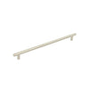 BELLEVUE 320MM SOLID BRASS PLAIN BAR PULL DULL BRUSHED NICKEL in Dull Brushed Nickel