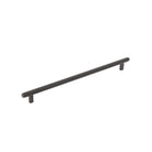 Momo Bellevue plain cabinet pull handle in black finish, showcasing sleek metal design for kitchen or bathroom cabinetry.