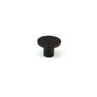 Momo COMO cabinet knob in matte blue finish with a sleek, modern design, mounted on a wooden cabinet door.