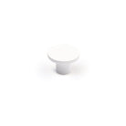 Momo COMO cabinet knob in white finish with sleek round design for modern furniture hardware.