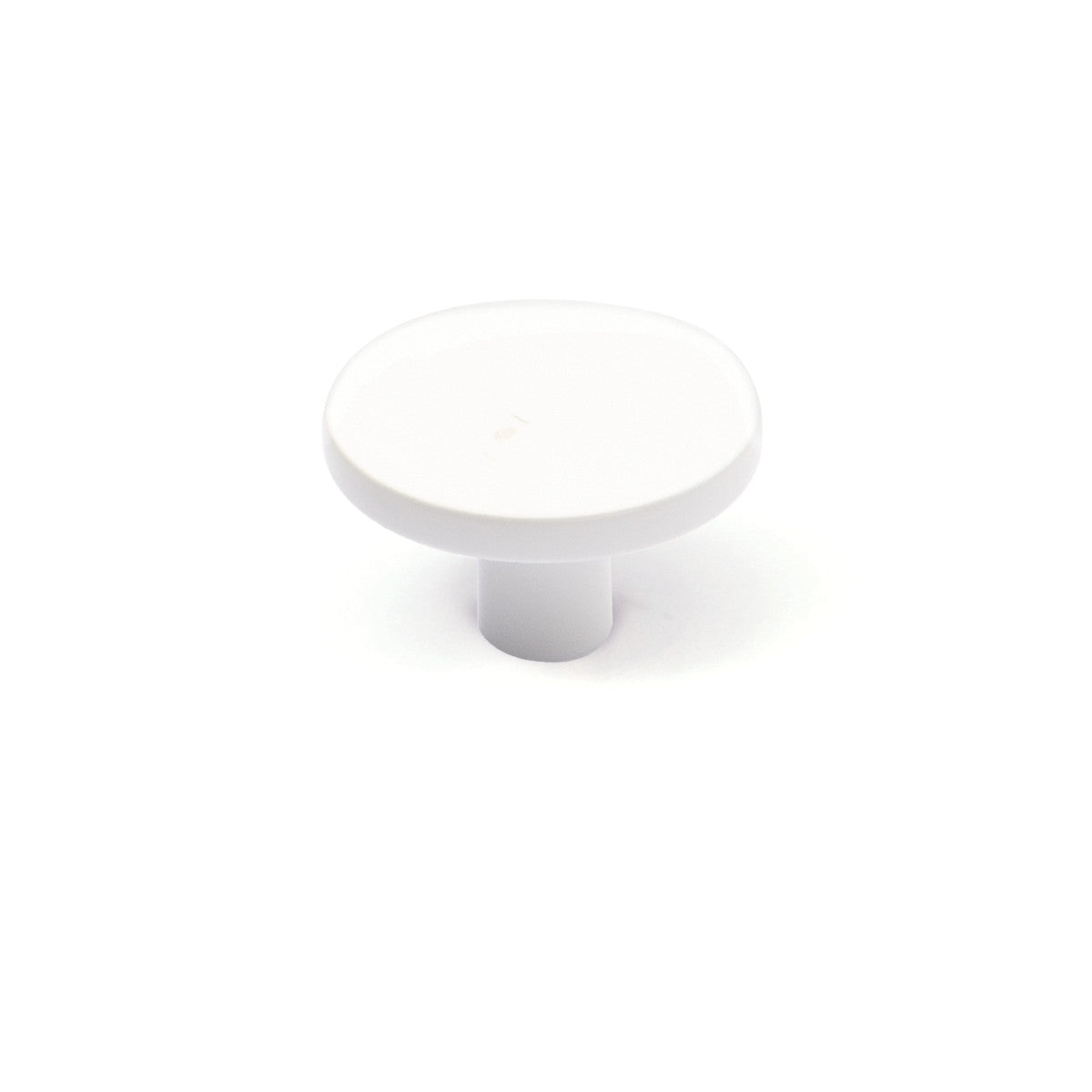 Momo COMO cabinet knob in white ceramic with a sleek, modern design and polished metal accent.