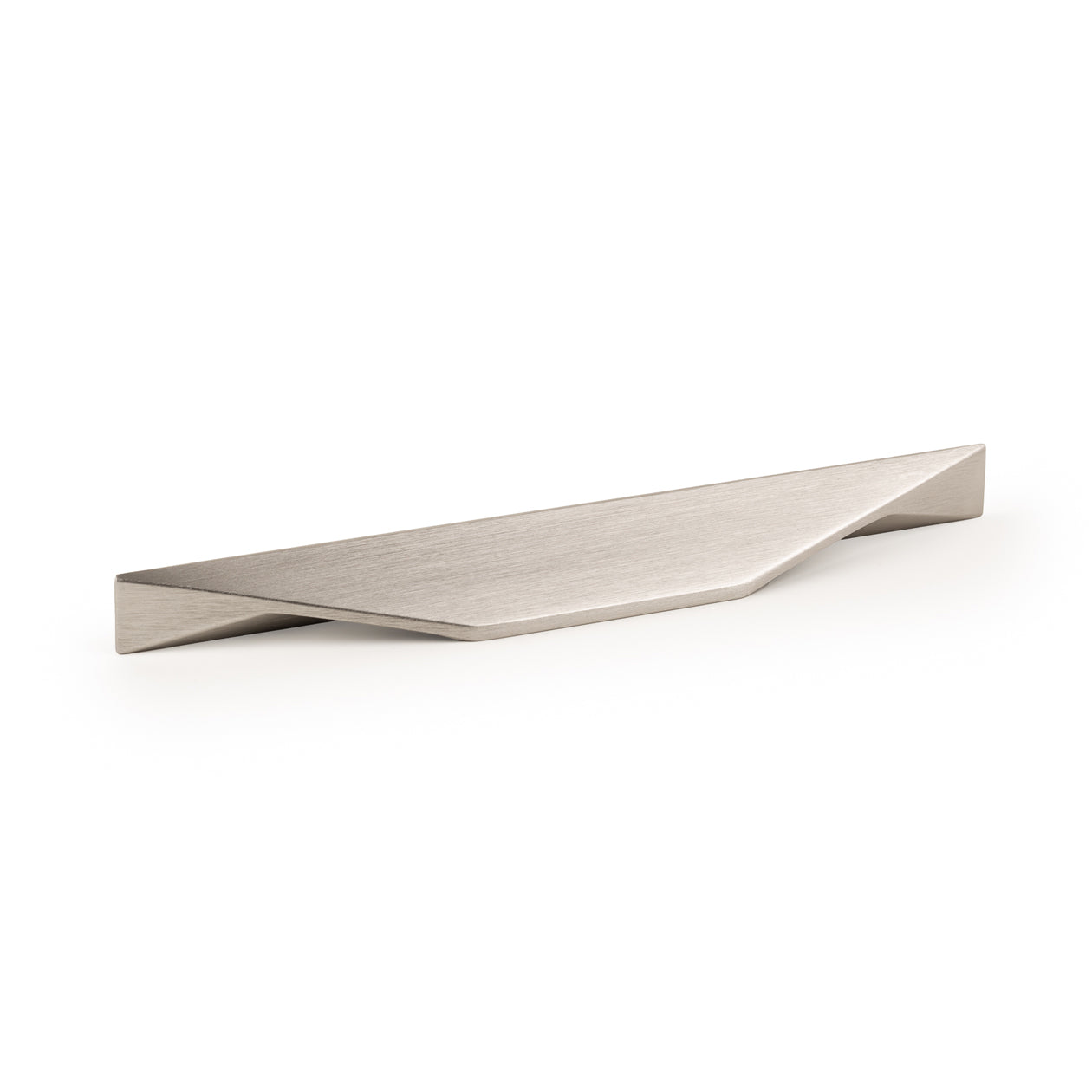 Momo Cutt Cabinet Pull Handle in dark bronze finish mounted on a cabinet door, showcasing sleek modern hardware design.