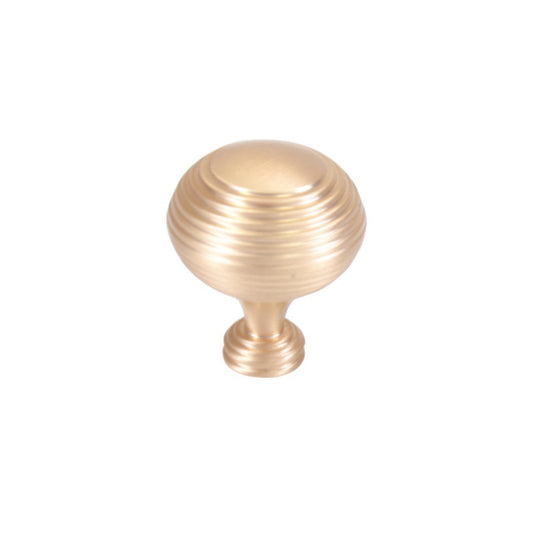 CATONA CONCENTRIC ROUND KNOB 32MM BRUSHED MATT BRASS in Brushed Matt Brass