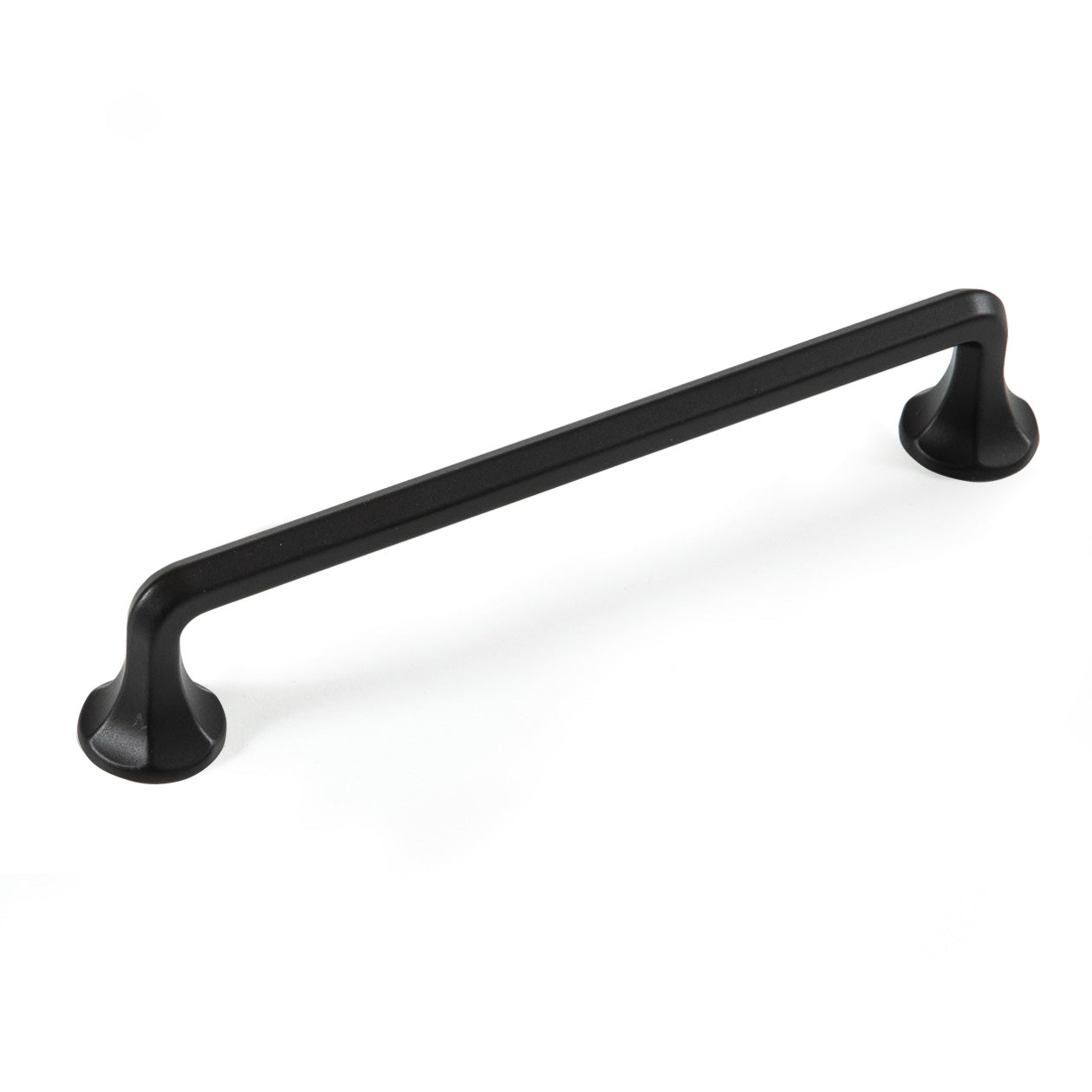 Momo CASELLE D cabinet pull handle in matte black finish, showcasing sleek metal design for furniture drawers and cabinets.