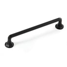 Momo CASELLE D cabinet pull handle in matte black finish, showcasing sleek metal design for furniture drawers and cabinets.