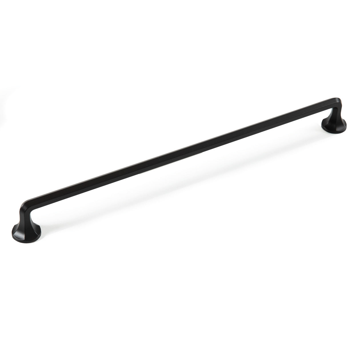 Momo CASELLE D cabinet pull handle in black finish, featuring a sleek curved design for kitchen or furniture cabinetry.