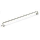 Momo Caselle D cabinet pull handle in brushed nickel finish, sleek modern design, mounted on cabinet door or drawer.
