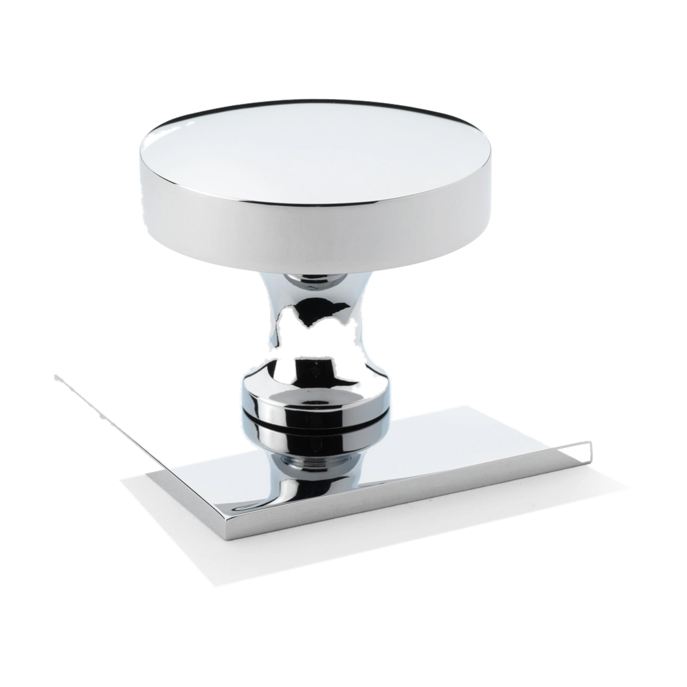 STUDIO Hastings 38mm Knob on Backplate - Polished Chrome in Polished Chrome