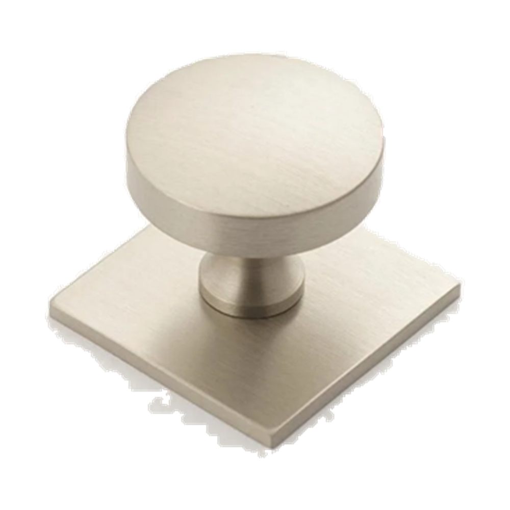 STUDIO Hastings 38mm Knob on Backplate - Satin Nickel in Satin Nickel