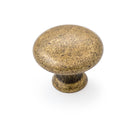 HERITAGE Shaker 30mm Plain Knob - Antique Brass in Antique Brass