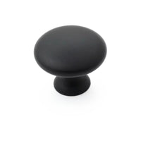 HERITAGE Shaker 30mm Plain Knob - Matt Black in Matt Black