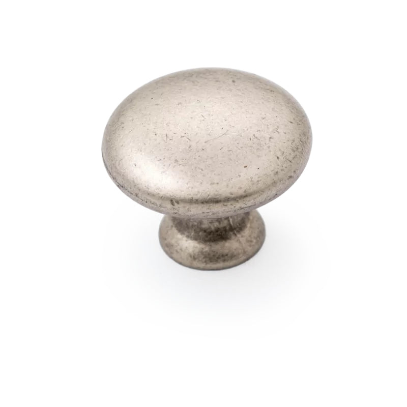 HERITAGE Shaker 30mm Plain Knob - Pewter in Pewter