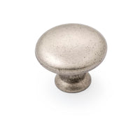 HERITAGE Shaker 30mm Plain Knob - Pewter in Pewter