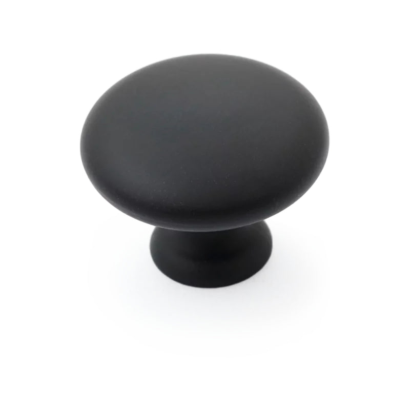 HERITAGE Shaker 35mm Plain Knob - Matt Black in Matt Black