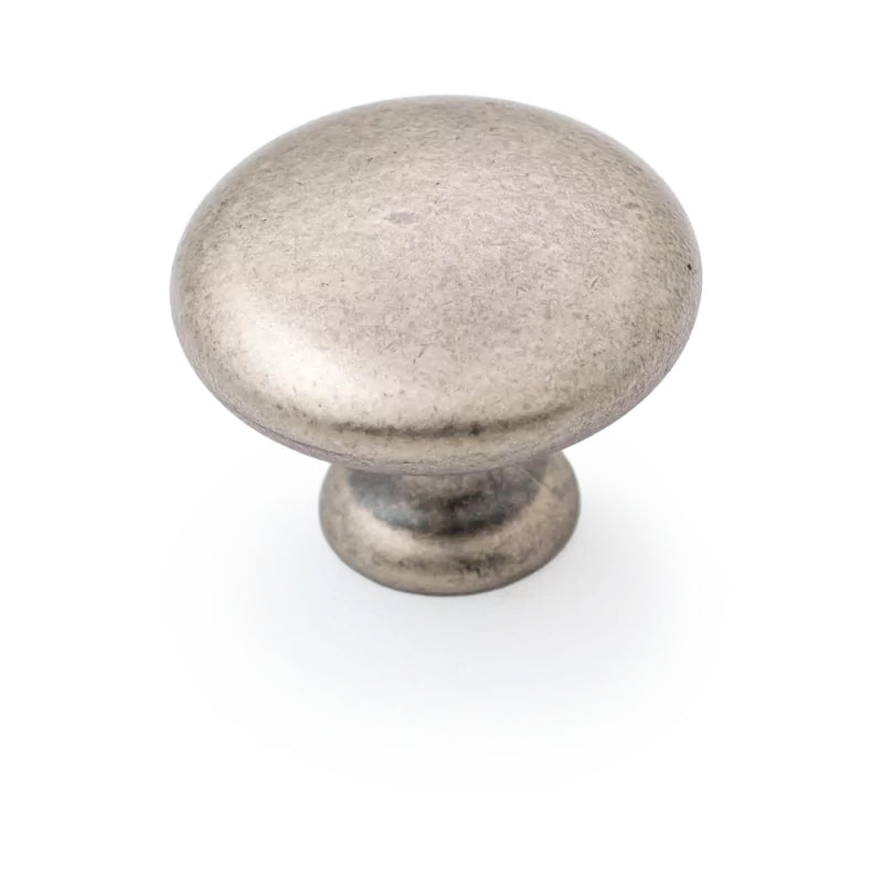 HERITAGE Shaker 35mm Plain Knob - Pewter in Pewter