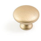 HERITAGE Shaker 35mm Plain Knob - Matt Brushed Brass in Matt Brushed Brass