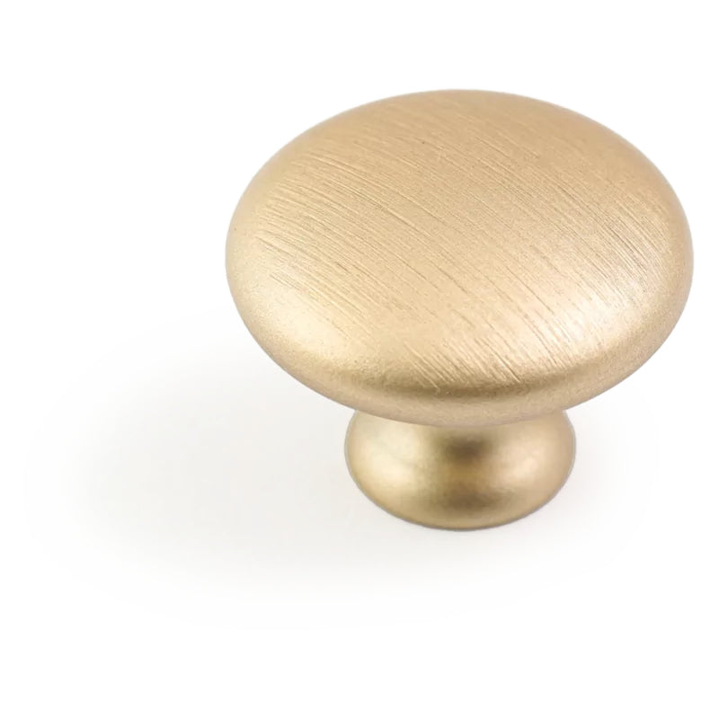 HERITAGE Shaker 35mm Plain Knob - Matt Brushed Brass in Matt Brushed Brass