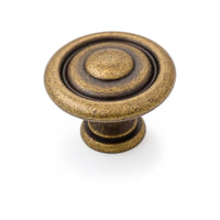 Scaped Shaker 35mm Fluted Knob - Antique Brass in Antique Brass
