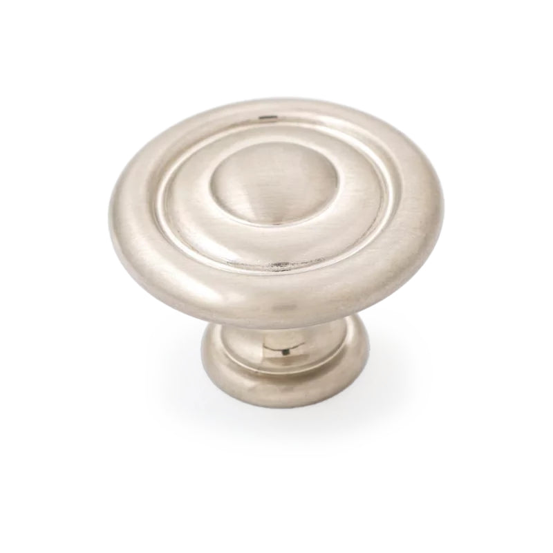Scaped Shaker 35mm Fluted Knob - Satin Nickel in Satin Nickel