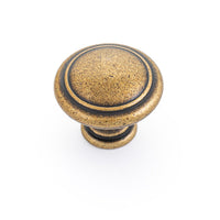 Windsor 30mm Knob in Antique Brass