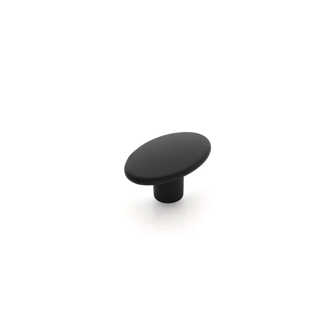 Century 37mm Oval Knob  in Matt Black