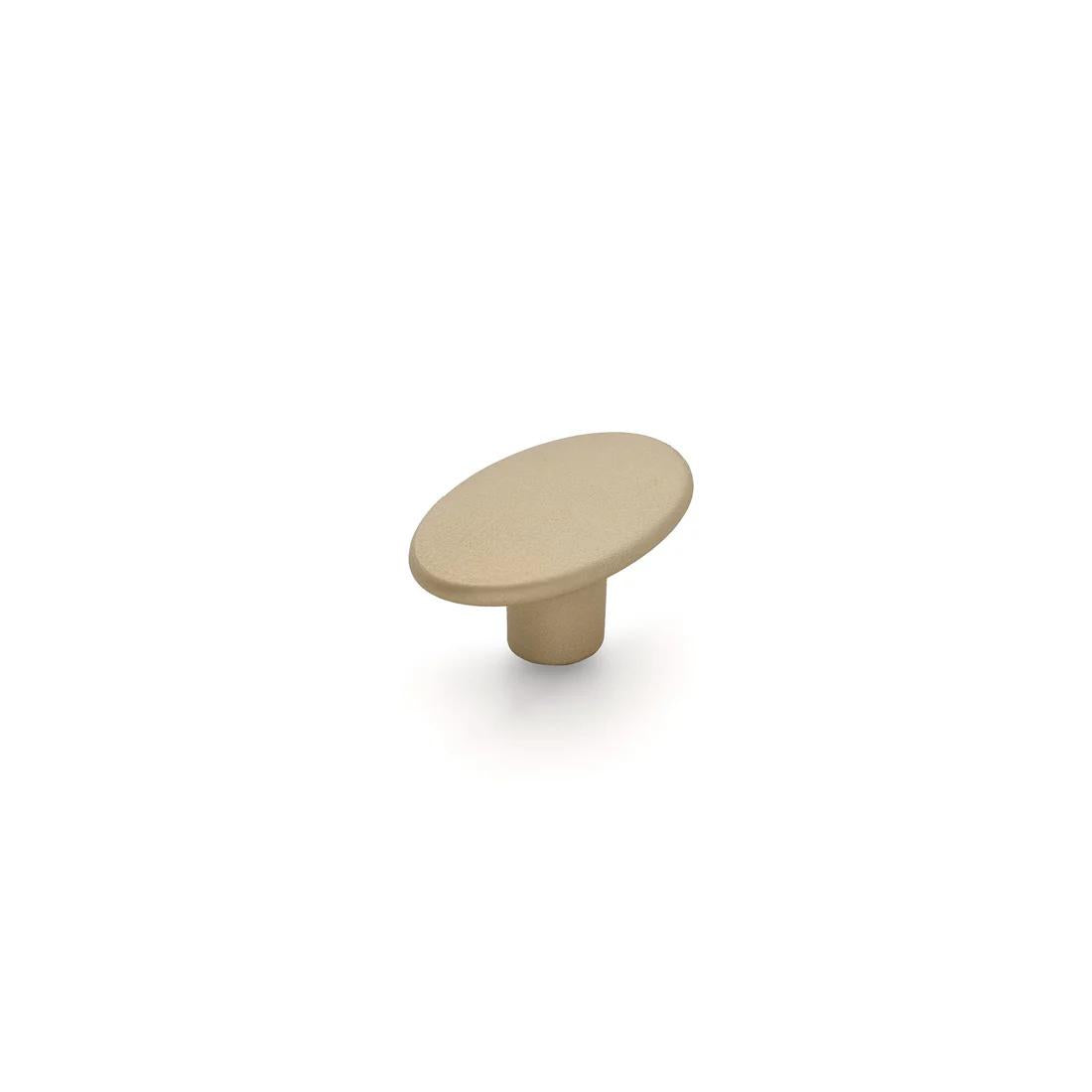 Century 37mm Oval Knob in Matt Brushed Brass